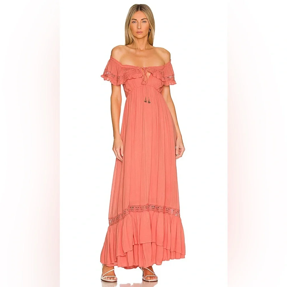 Free people Moonlight Ocean Maxi in Burnt Coral - Picture 2 of 6